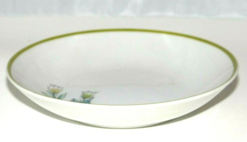AMCREST VERNE Fine China Olive Green Flowers Floral 5.5" Dessert Berry Bowl Dish - Picture 2 of 3