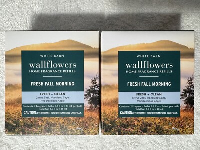 Bath & Body Works Wallflowers NEW Refill Plug-Ins Lot 4 FRESH FALL MORNING