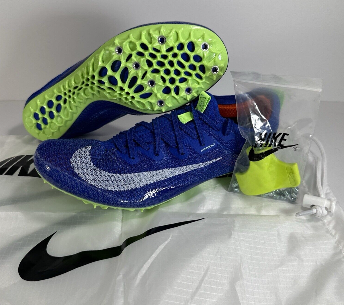 Nike Zoom Superfly Elite 2 Track Spikes Mens Size 8 Blue Lime New