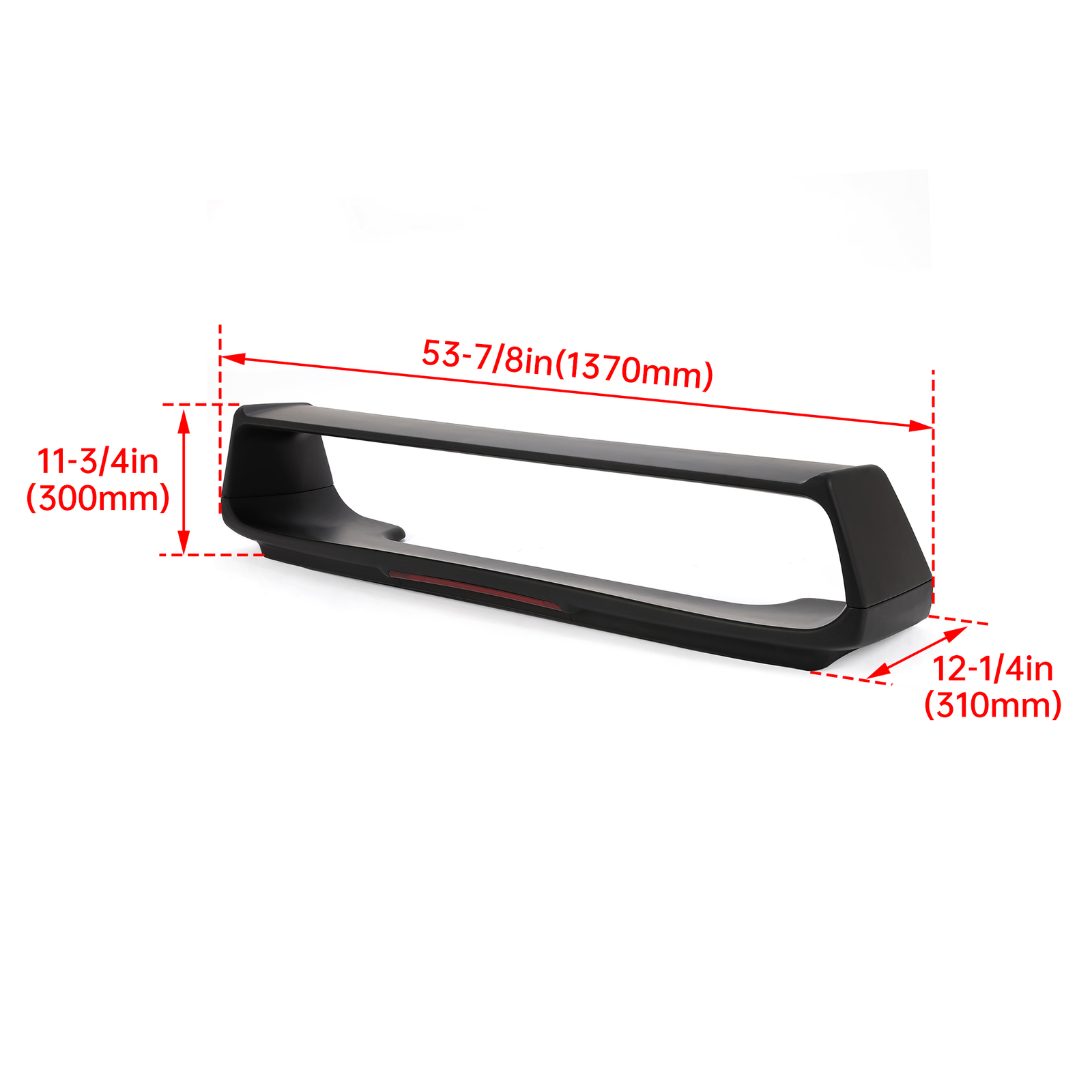 HECASA Trunk Spoiler For 2015-2021 Subaru WRX/STI Sedan – Glossy Black ABS Plastic, Bolt-On