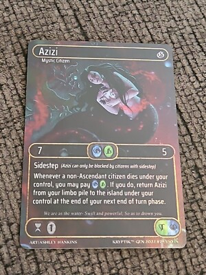 Kryptik TCG Genesis Kickstarter Brass Border Box Topper Azizi Holo Foil 79/150
