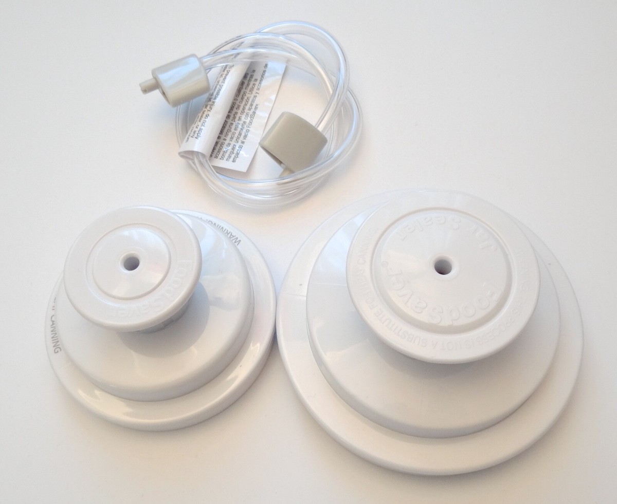 FoodSaver FCARWJAH-000 Wide-Mouth Jar Kit with Normal Sealer and Accessory Hose, Plastic, White