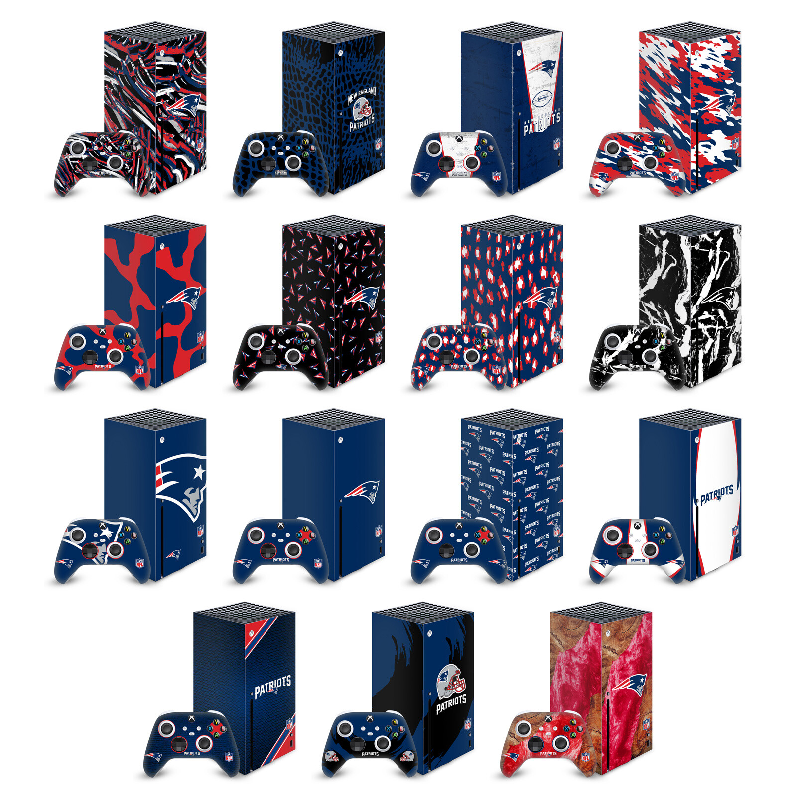 OFFICIAL NFL NEW ENGLAND PATRIOTS VINYL SKIN FOR SERIES X CONSOLE & CONTROLLER