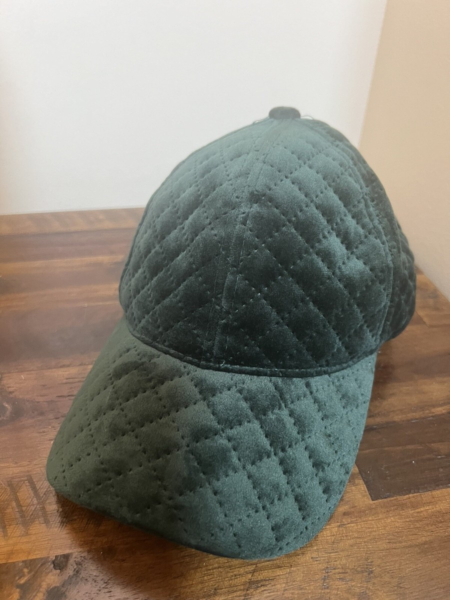 Emerald Green David and Young Velvet Quilted Baseball Cap  display picture 1