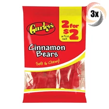 3x Bags Gurley's Cinnamon Bears Soft Chewy Candy | 2.75oz | Fast Shipping