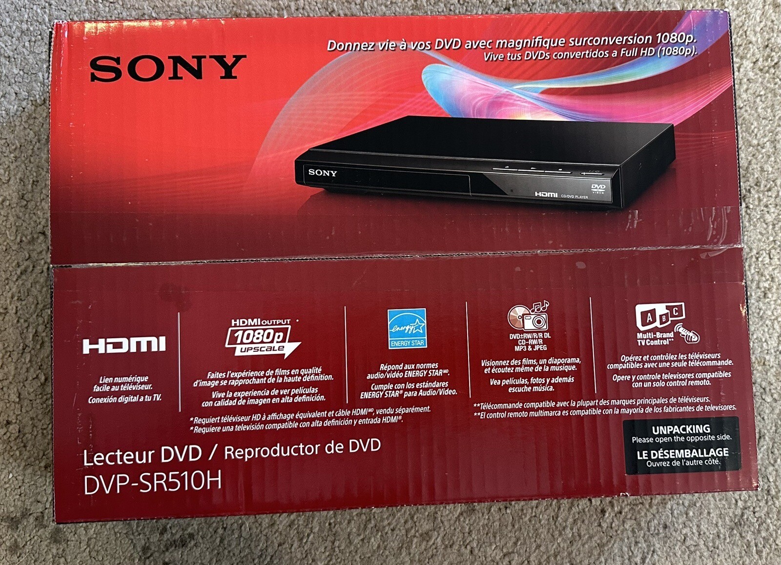 Sony DVD Player HDMI Upscaling Brand New Never Opened eBay