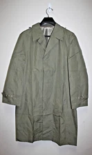Military Austrian Trench Coat Rain Jacket OD Green Waterproof Overcoat 48" Chest
