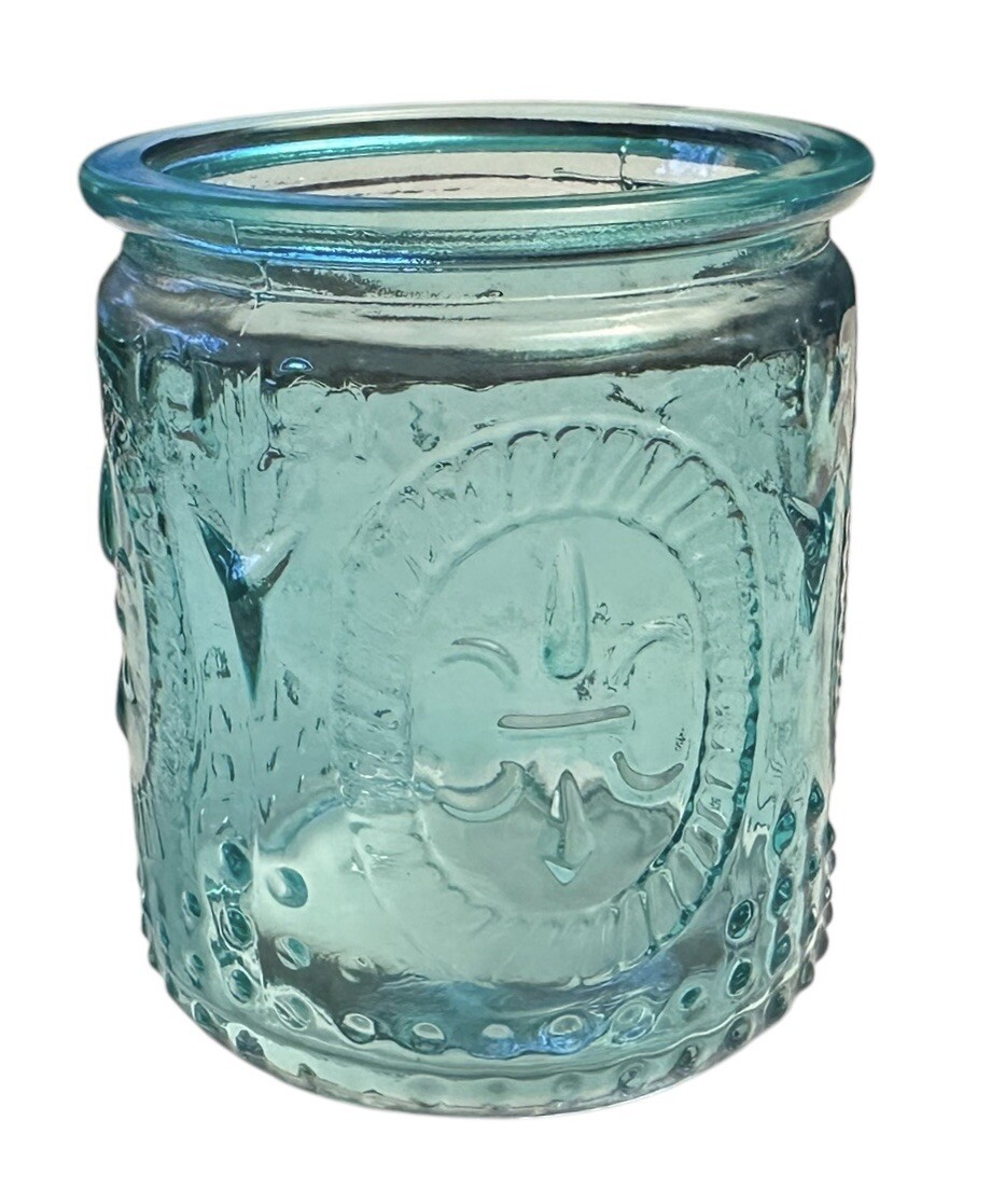 Kate Aspen Vintage Blue Glass Tea Light Holders (Set of Four)
