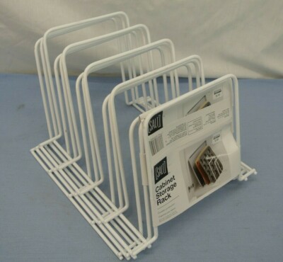 LOT OF 3 CABINET INSERT STORAGE RACK WHITE KITCHEN 12