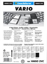 LIGHTHOUSE VARIO 2 POCKET VERTICAL - CLEAR STOCK SHEETS - PACK OF 5 - 2VC