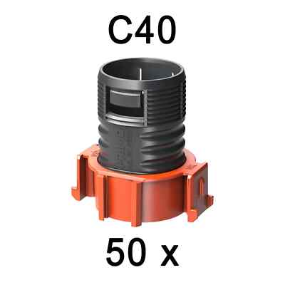 PRIMO Elektroinstallation End- und Übergangstülle C40 P955-40-NK 50 Stück