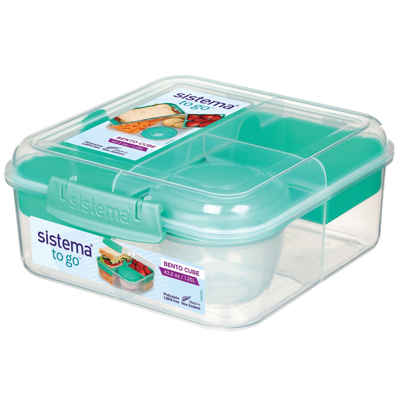 Sistema Bento Box TO GO | Portapranzo con vasetto per yogurt/frutta | (J8y)