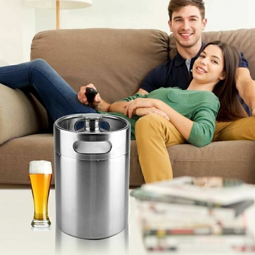5L Mini Fass Growler Keg Hause brauen Weinflasche Bierfass Bar Wein Flasche - Bild 7 von 12