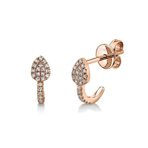 Orecchini Huggie Placcati Oro Rosa – Philip Jones, Diametro 12mm, Ipoallergenici