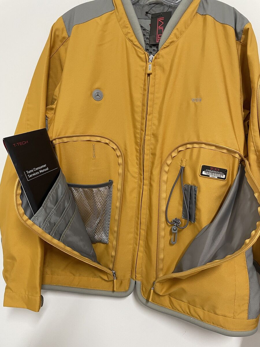 TUMI Travel Jacket Y2K RARE Techwear Outerwear Yellow Mens TUMI Travel Jacket Y2K RARE Techwear Outerwear Yellow Mens