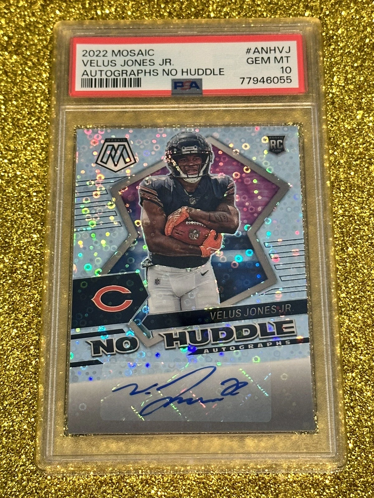 Velus Jones Jr. Panini Mosaic Autographs No Huddle #ANHVJ Base