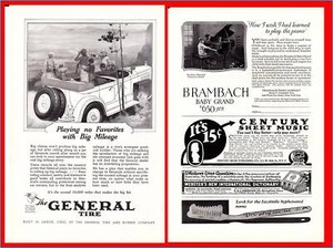 1926 General Tire & Rubber Co - Brambach Baby Grand Piano Century Music Print Ad
