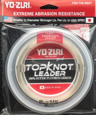 YO-ZURI TOPKNOT LEADER 60lb 30 Yds. 100% Super Fluorocarbon