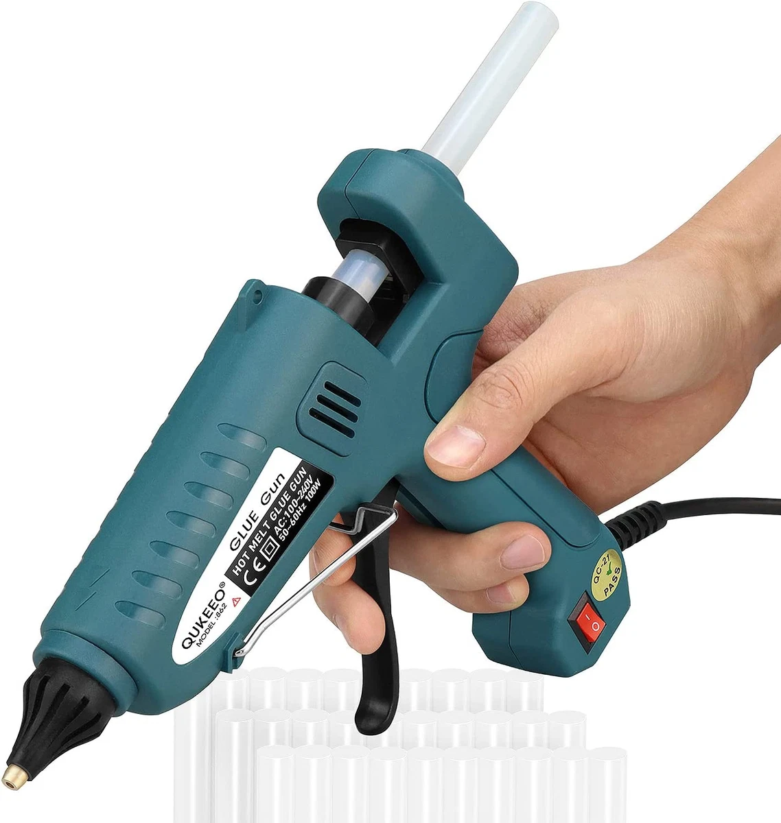 Hot Glue Gun, Hot Glue Gun Kit Includes 100 Watt Hot Glue Gun Full Size  Supplied