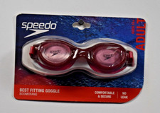 Speedo Adult Boomerang Swim Goggles- Rhubarb/Vermillion Red Ages 14