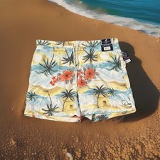 NWT Caribbean Joe Beach Mesh Lined Swim Trunks Pool Mens 2XL