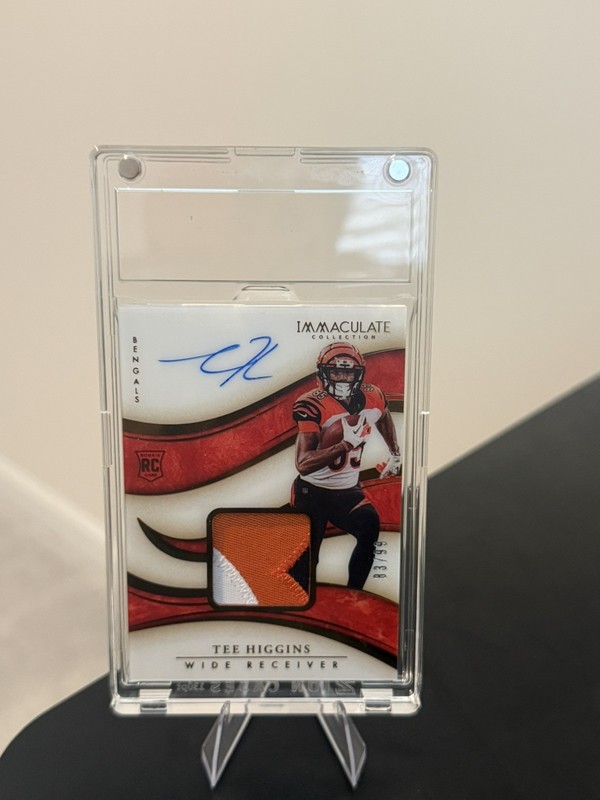 Tee Higgins 2020 Panini Immaculate Collection #117 Rookie Patch Auto RC /99