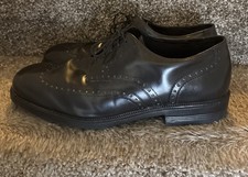 Mens HUSH PUPPIES Oxfords Casual Dress Lace Shoes Black Leather 10