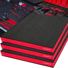 ONREVA Tool Box Foam, 3Pack 22x18x1.5 inch, Foam Inserts for Cases
