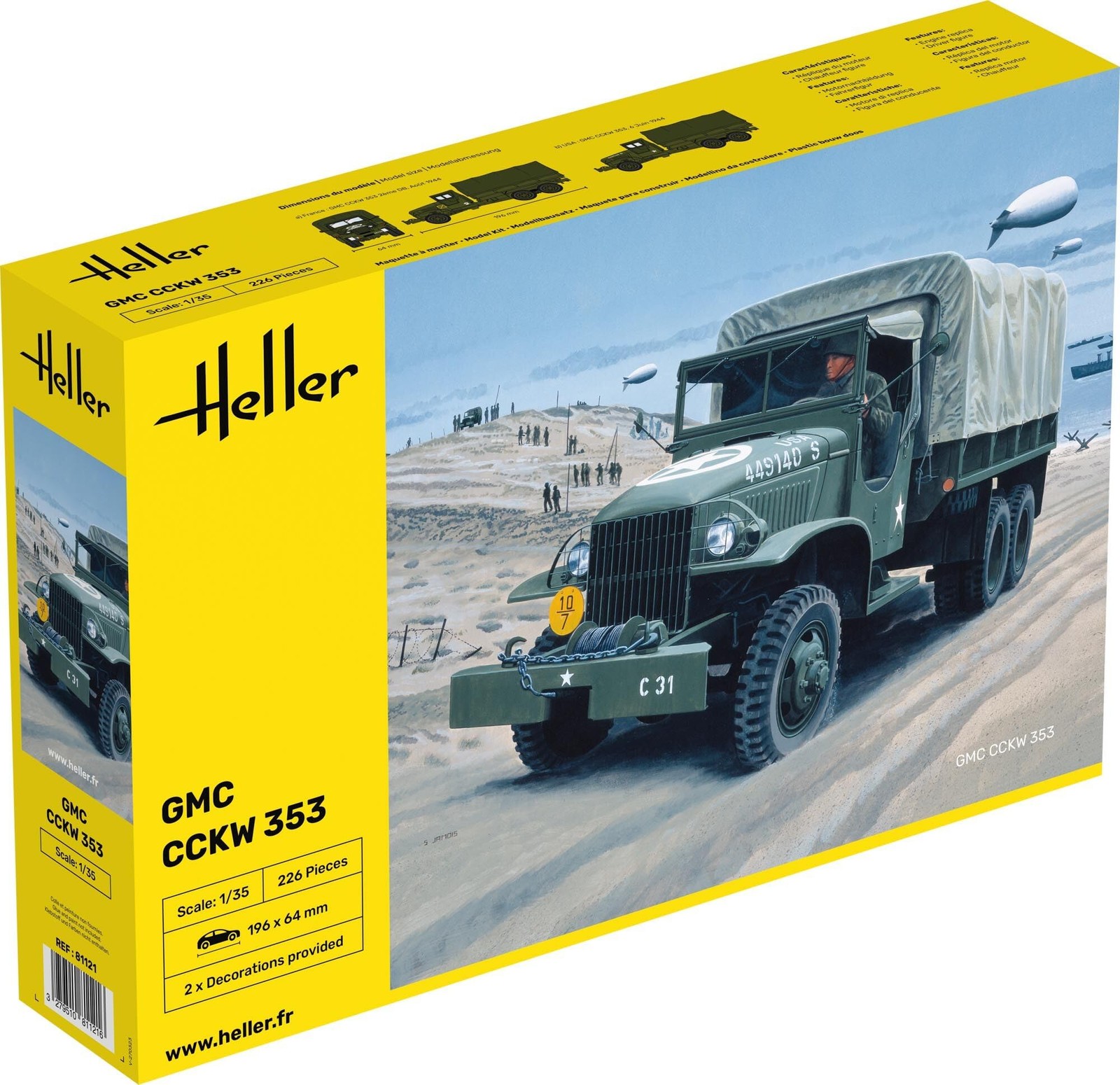 Heller HEL81121 GMC Model Kit Various 8490₽