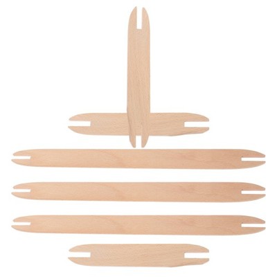 6pcs Wood Weaving Tool Shuttle Sticks For Knitting Scarves Sweaters Tapestry -