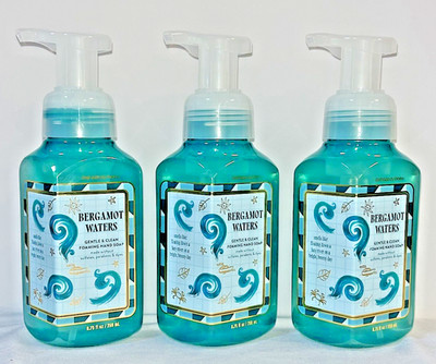 3 BERGAMOT WATERS Bath & Body Works  Gentle Foaming Hand Soap Wash 8.75 oz