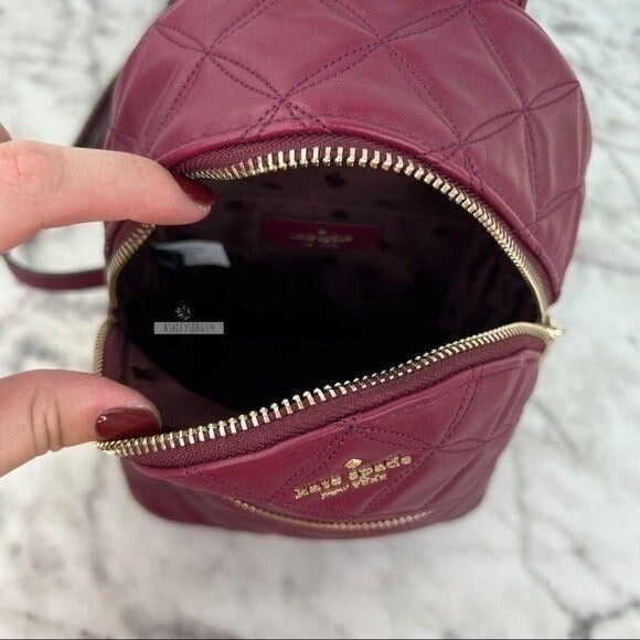 Kate Spade Natalia Burgundy Mini Convertible Leather  display picture 1
