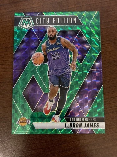 2024-25 Panini Mosaic LeBron James Green Mosaic City Edition #286 Lakers