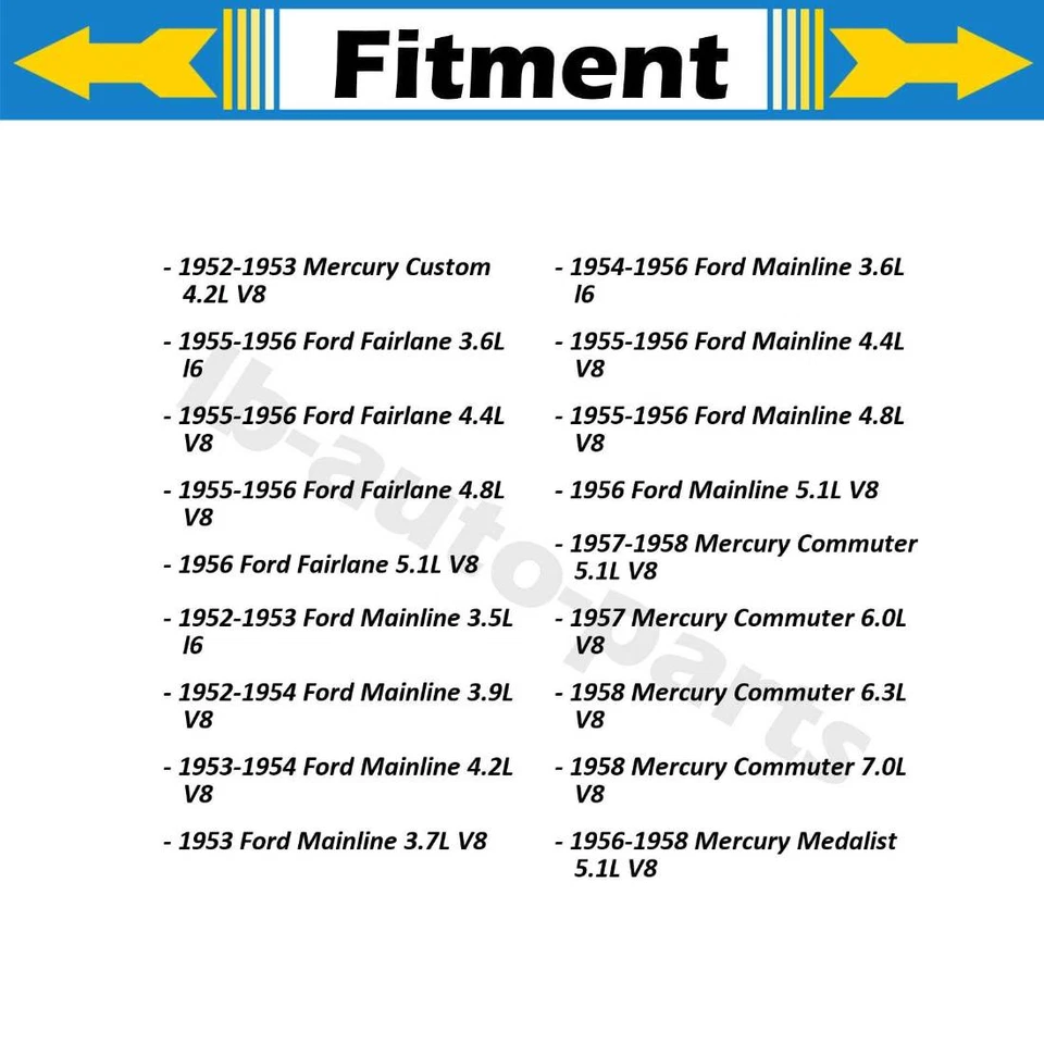 Mangueira de freio traseira Dorman 2x para 1955-1956 Ford Mainline 4.4L - Imagem 2 de 4