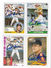 ART HOWE 4 DIFFERENT SIGNED BASEBALL CARD LOT HOUSTON ASTROS 1979 1983 1984 1989