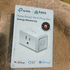 TP-Link Kasa Smart Wi-Fi Plug Slim With Energy Monitoring- White KP115 BRAND NEW