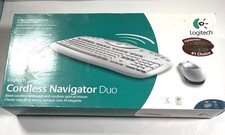 Logitech Cordless Navigator Duo Wireless Keyboard and Mouse Set White New Works