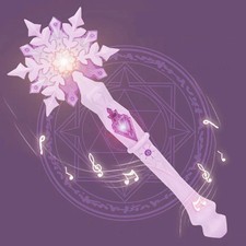 Verträumter Feen-Schneeflocken-Zauberstab funkelnd Klingend Geschenk für Mädchen