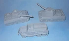 Vintage 1960-70 Marx Battleground Play Set Light Gray German Tanks & Armored Car