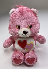 Vintage Care Bears Love-a-Lot Bean Bag Plush Stuffed Animal 8"
