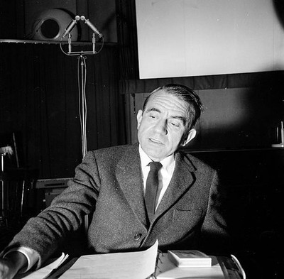Pierre Schaeffer in the research center of the street of the Unive- Old Photo 2