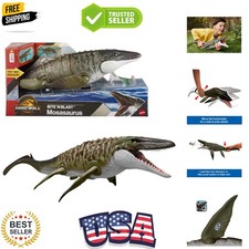 Jurassic World Rebirth Bite N Blast Mosasaurus Action Figure  Mini Dilophosa...