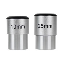 1.25" Telescope Eyepiece 10mm/25mm Coated Optical Glass M28.6x0.6 for Astronomy