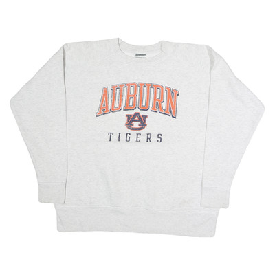 KNIGHTS Herren Weiß Auburn Tigers Rundhals XL Baumwolle Sweatshirt