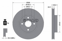 2X Pagid Bremsscheibe 54642NC FüR Toyota Yaris KSP130_ KSP130 GPL KSP90_ VVT D4D
