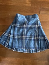 Vintage D. McArthur Scotland Blue Plaid Wool Skirt Girls Sz 3 Scotland