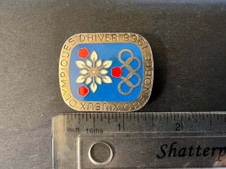 Rare 1968 Grenoble X Olympic Winter Games Brooch - Image 2 of 4