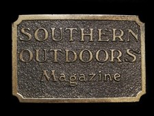 NA27121 VINTAGE 1982  SOUTHERN OUTDOORS MAGAZINE  BELT BUCKLE