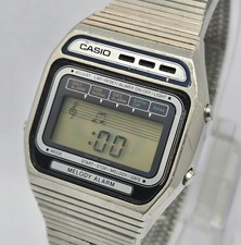 OROLOGIO UOMO CASIO MELODY ALARM 82-H105 CASSA ACCIAIO INOX VINTAGE