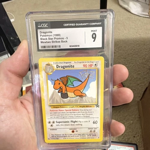 Pokémon Dragonite Black Star Promo CGC 9 Regular 1999 #5 Mewtwo Strikes Back